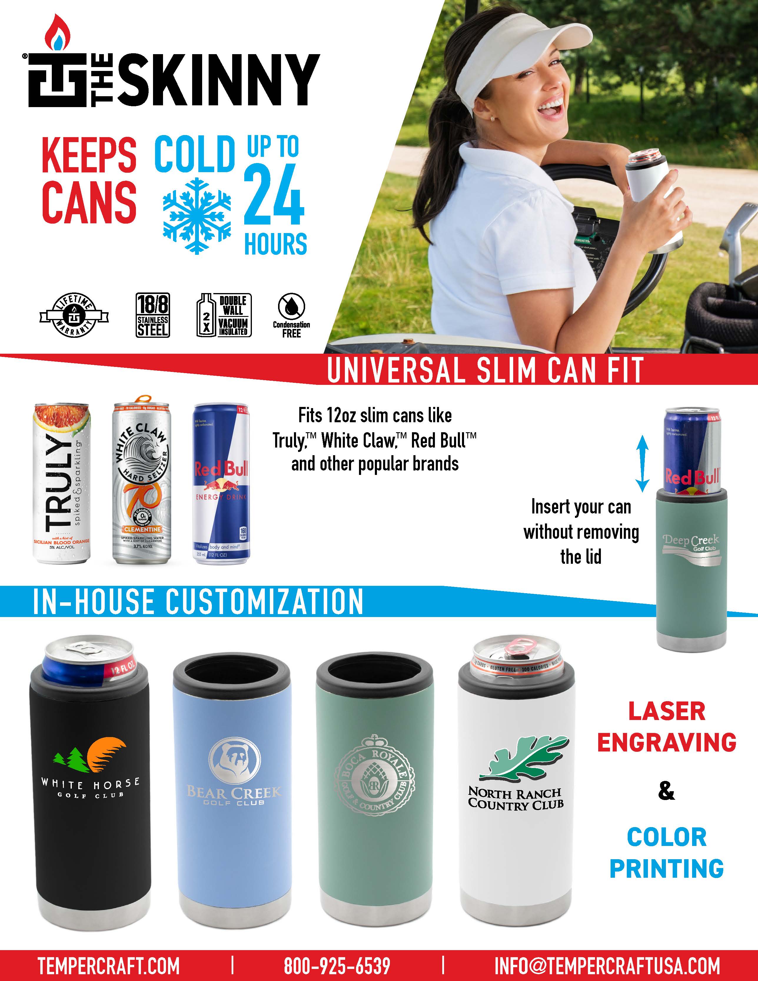 SkinnyCanCooler SellSheet Golf